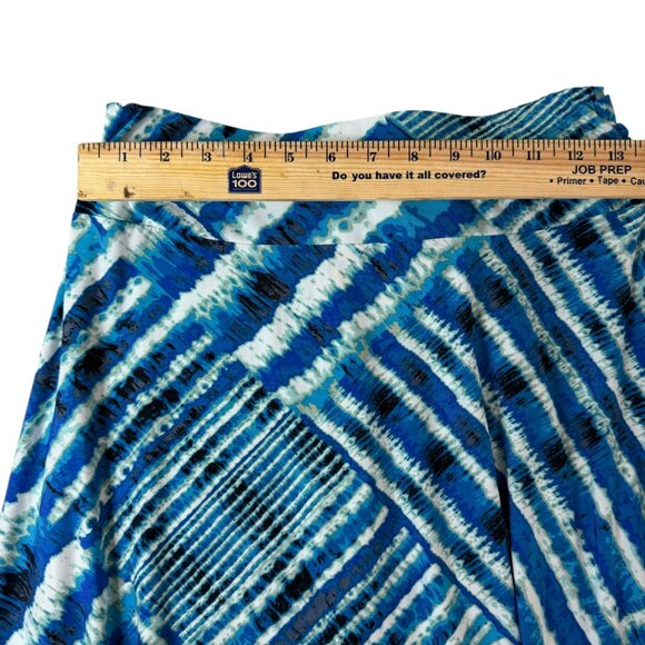 Robert Louis Blue Abstract Print Pull-On Maxi Skirt Women’s Size S - Picture 5 of 6